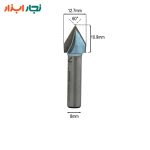 تیغ V شکل ۶۰ درجه TD-301833 با ابعاد و اندازه دقیق برای اورفرز و CNC