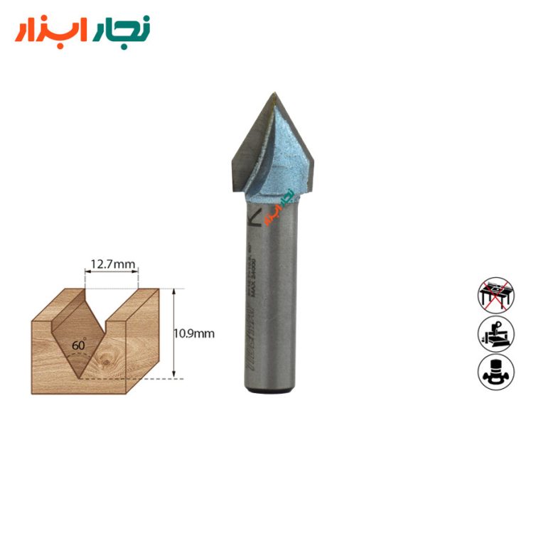 تیغ V شکل ۶۰ درجه تایدوی TD-301833 نمای کلی برای اورفرز و CNC