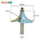 ابعاد تیغ بانکی اورفرز R28.5 شفت 12 تایدوی TD_501240