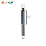 نمای ابعاد تیغ پرداخت بلبرینگی 12.7×50.8 شفت 12 TD-501203 – اندازه دقیق قطر، کارگیر و بلبرینگ