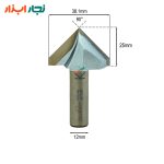 ابعاد تیغ V شکل ۹۰ درجه عرض ۳۸.۱ میلی‌متر تایدوی TD_301230